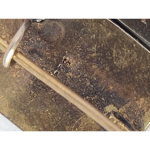 Amethyst Earrings Sterling Artisan Hand Crafted Enamel Pierced Gold Finish - Picture 7 of 10